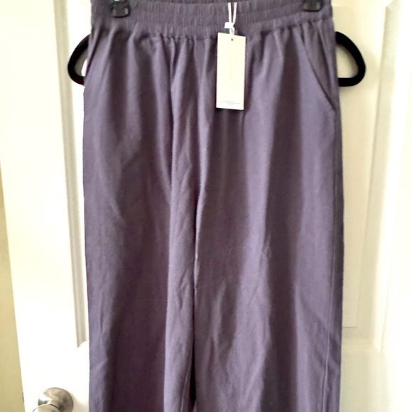 ECupper, S, Cropped, Wide Leg Pants, Dark Gray, elastic waist…NWT - Picture 1 of 6